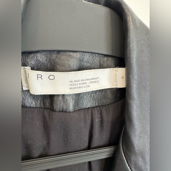 IRO Han Black Leather Jacket - Picture 4 of 8